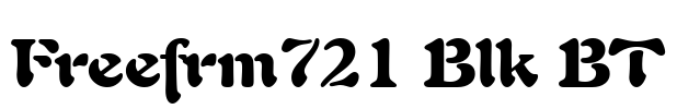 Freefrm721 Blk BT Font Image