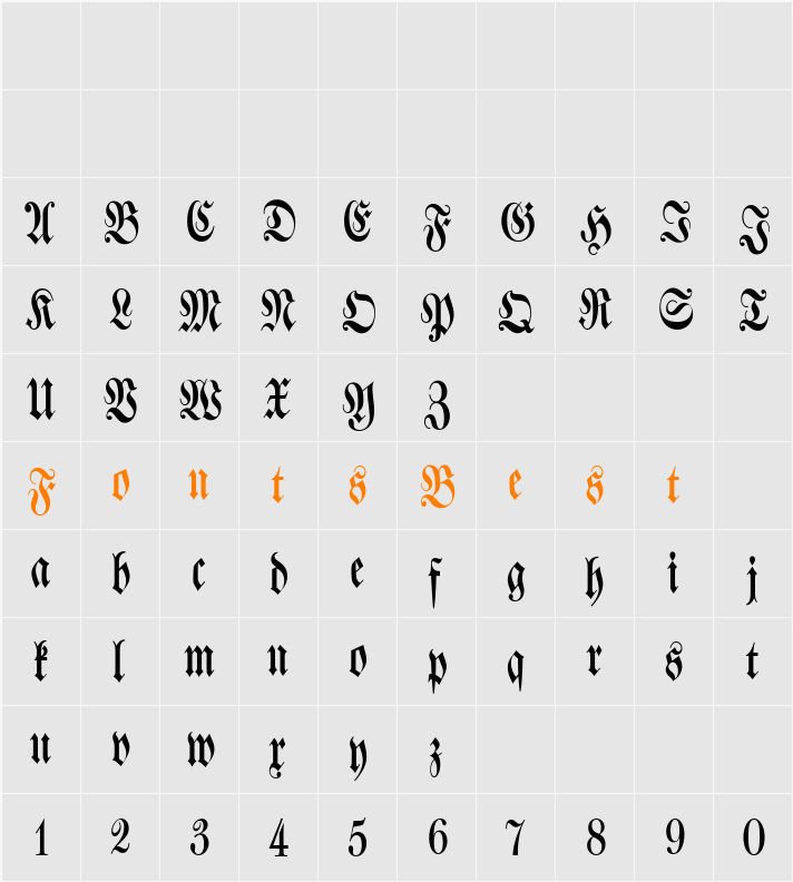 SpaceWinningFrax Character Map