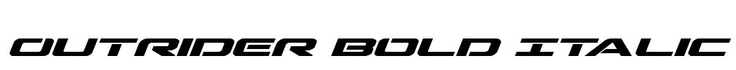 Outrider Bold Italic Font Image