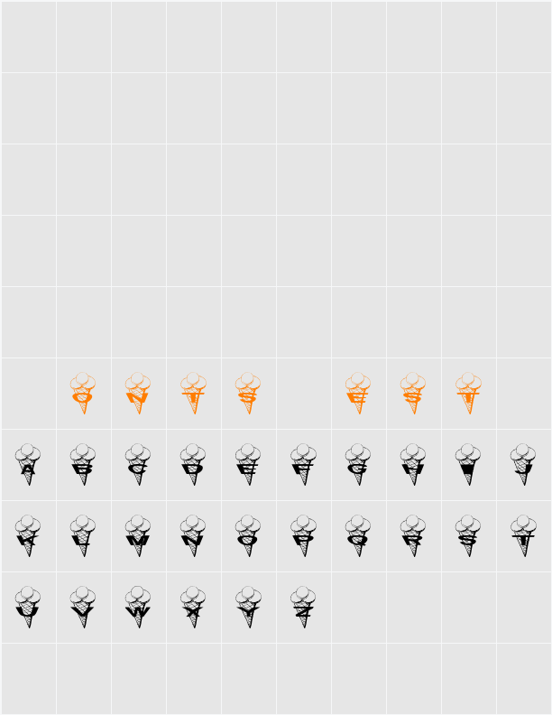 35°C Character Map