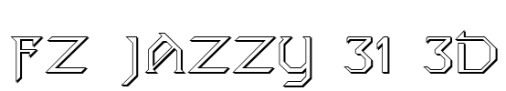 FZ JAZZY 31 3D Font Image