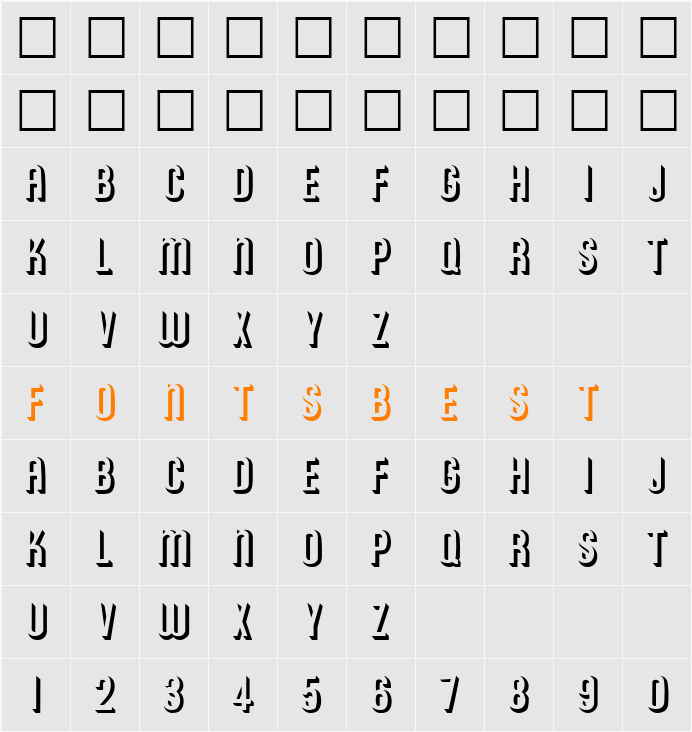 RONALD Character Map