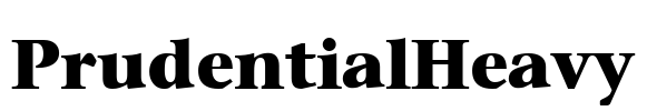 PrudentialHeavy Font Image