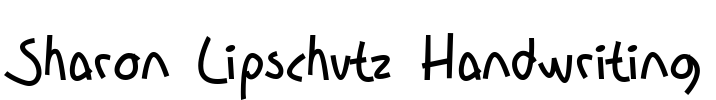 Sharon Lipschutz Handwriting