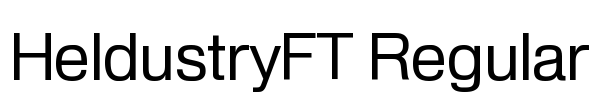 HeldustryFT Regular Font Image