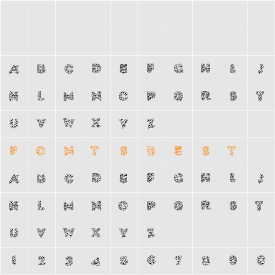 XmasLite Character Map