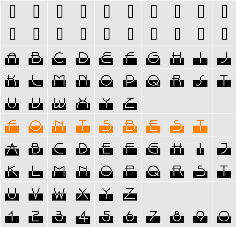 LTBix Character Map
