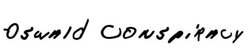 Oswald Conspiracy Font Image