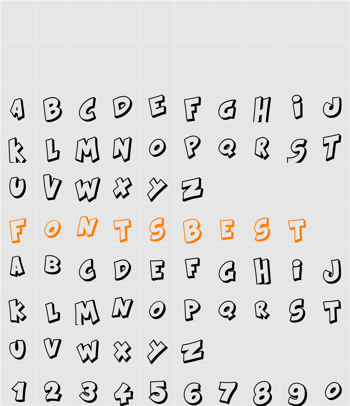 Kraash Character Map