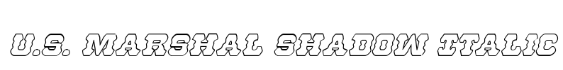 U.S. Marshal Shadow Italic Font Image