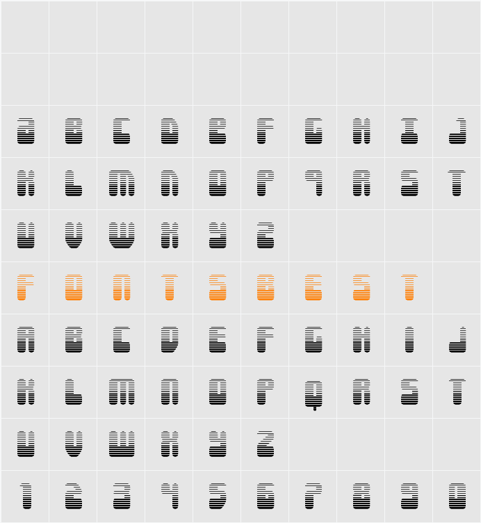 Force Majeure Gradient Character Map
