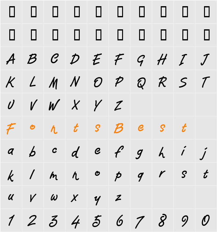 Semaphone Character Map