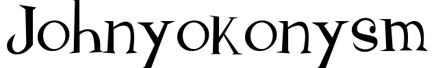 Johnyokonysm Font Image