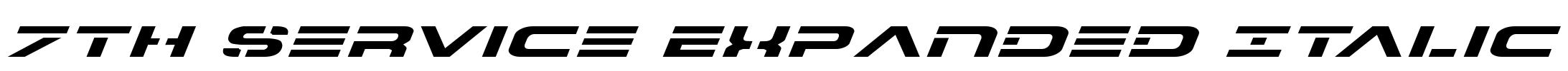 7th Service Expanded Italic Font Image