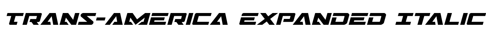 Trans-America Expanded Italic