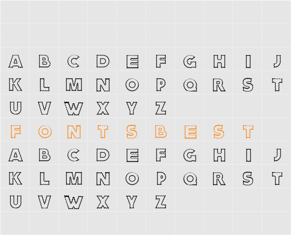 ZagzagCaps Character Map