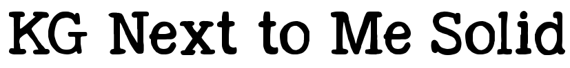 KG Next to Me Solid Font Image