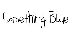 Something Blue Font Image