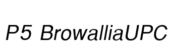 P5 BrowalliaUPC Font Image