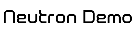 Neutron Demo Font Image