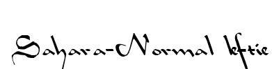 Sahara-Normal leftie Font Image