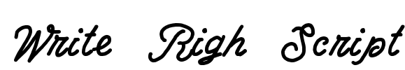 Write Righ Script Font Image