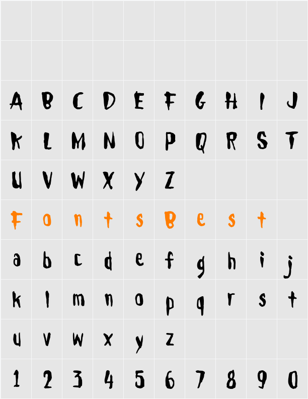 Droeming Character Map