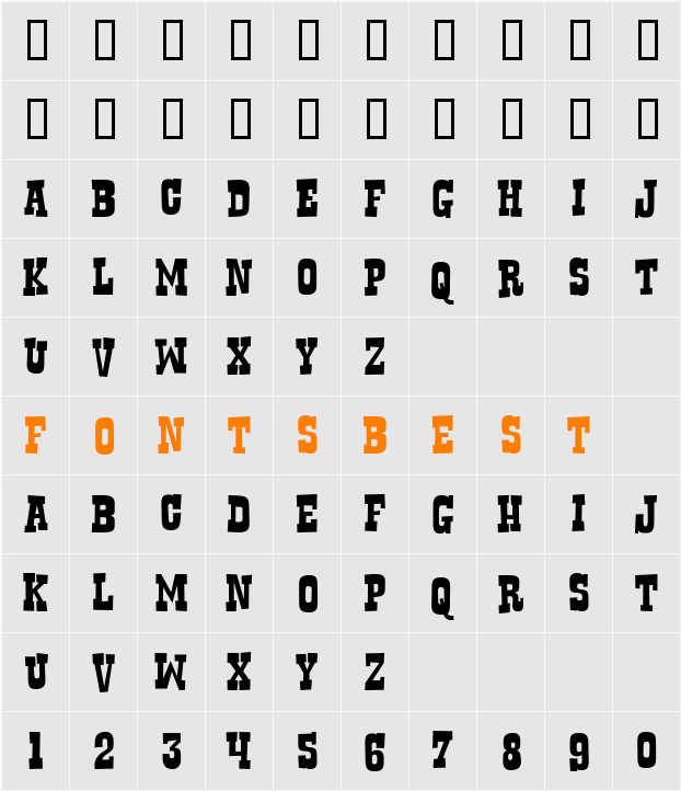 Rustler Character Map