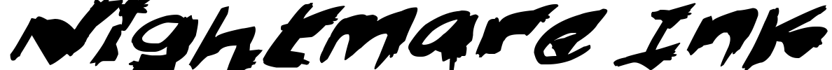Nightmare Ink Font Image