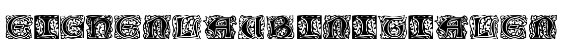 Eichenlaub Initialen Font Image