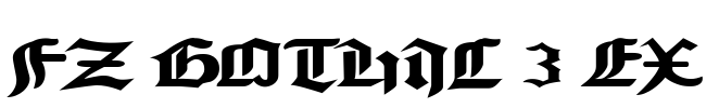 FZ GOTHIC 3 EX Font Image