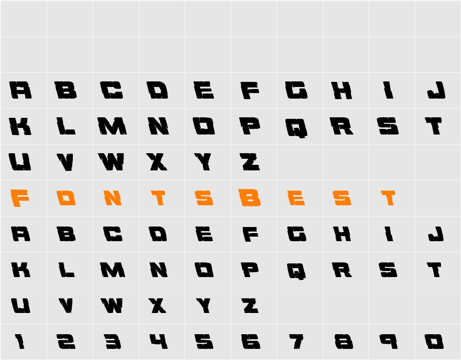 Ore Crusher Leftalic Character Map