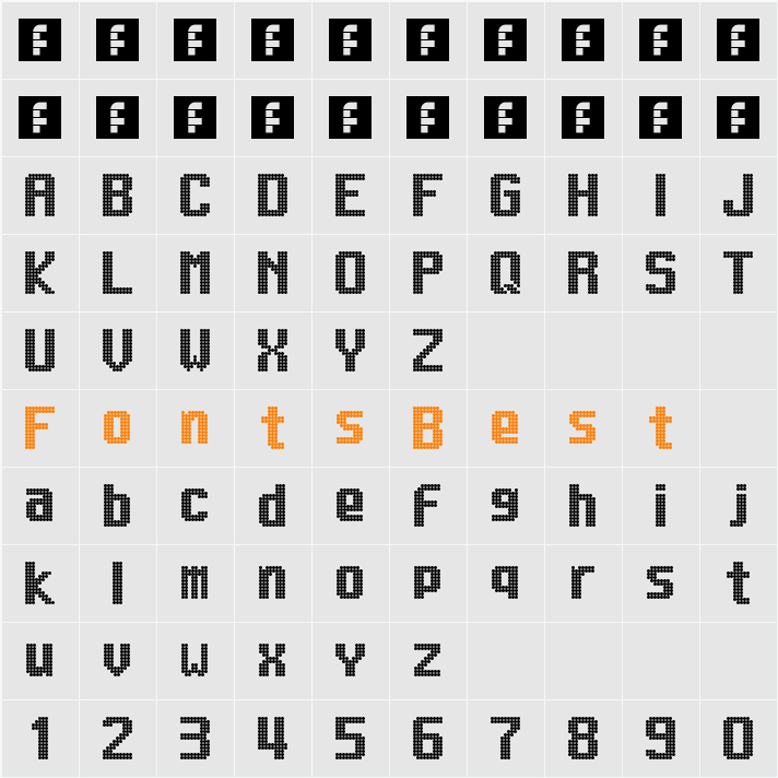 Lightdot 13x9 Character Map
