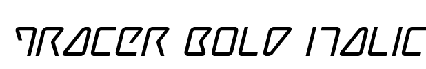 Tracer Bold Italic Font Image