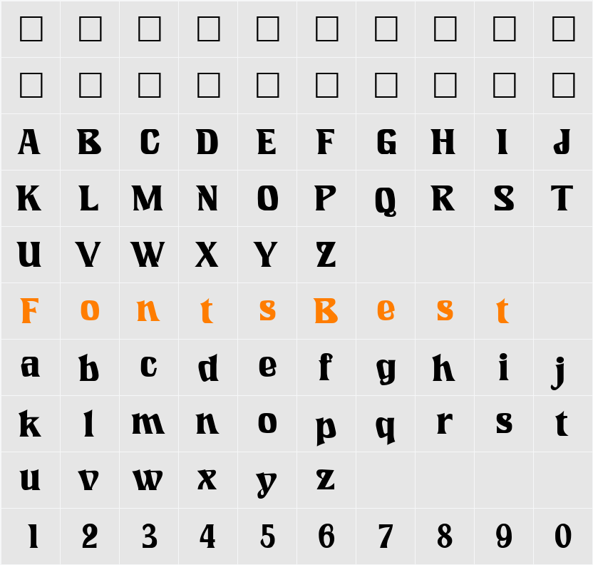 LookingGlass Character Map