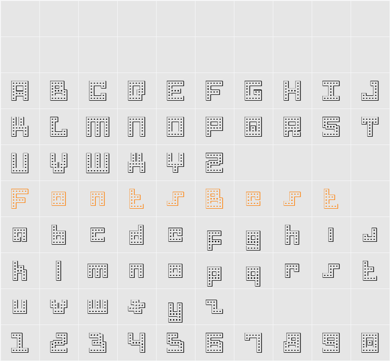 Drid Herder Outline Character Map