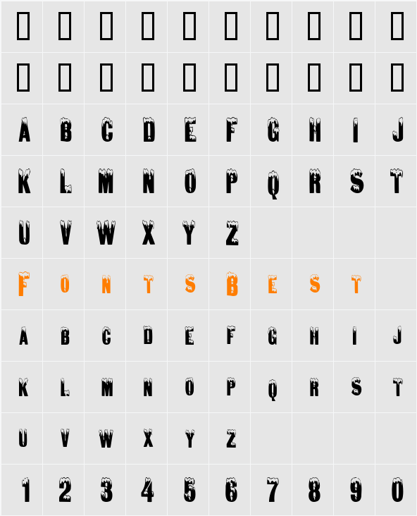 DeepFreezeCondensed Character Map