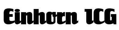Einhorn ICG Font Image