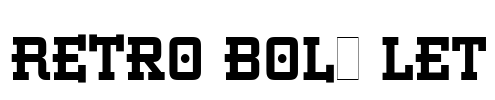 Retro Bold LET Font Image
