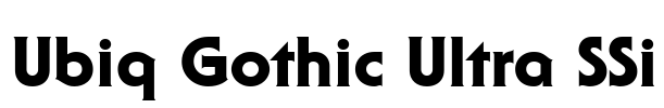 Ubiq Gothic Ultra SSi