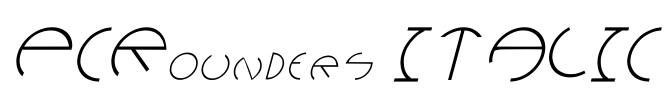 PCRounders ITALIC Font Image
