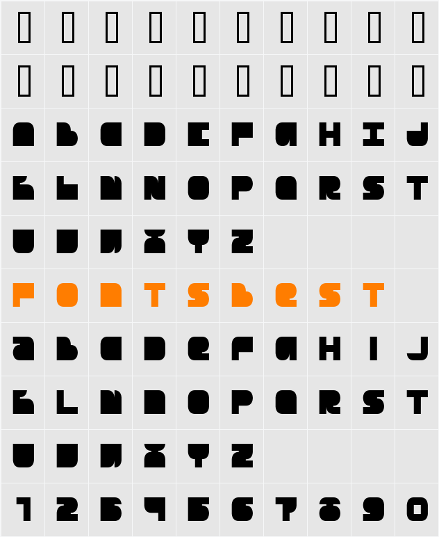 Breakbeat BTN Solid Character Map