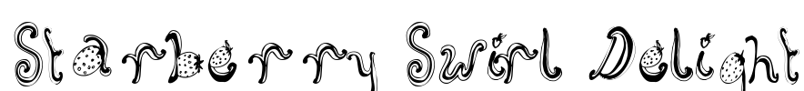 Starberry Swirl Delight Font Image