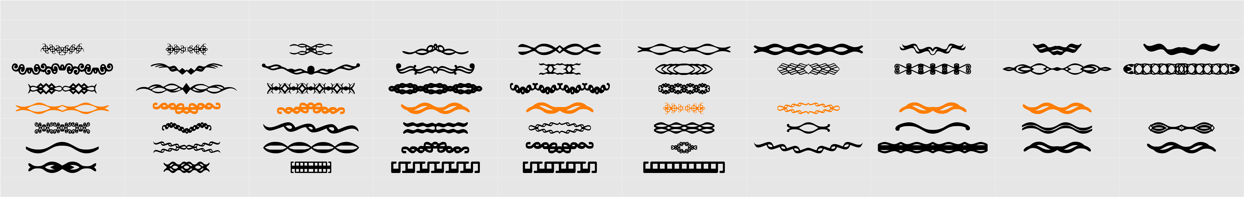 SC Dividers Character Map
