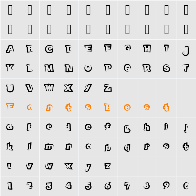FunnyTeca Character Map