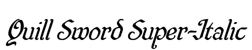 Quill Sword Super-Italic Font Image