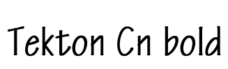 Tekton Cn bold Font Image