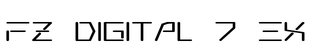 FZ DIGITAL 7 EX Font Image