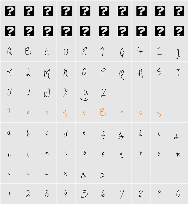 Sigg Character Map