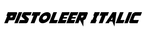 Pistoleer Italic Font Image